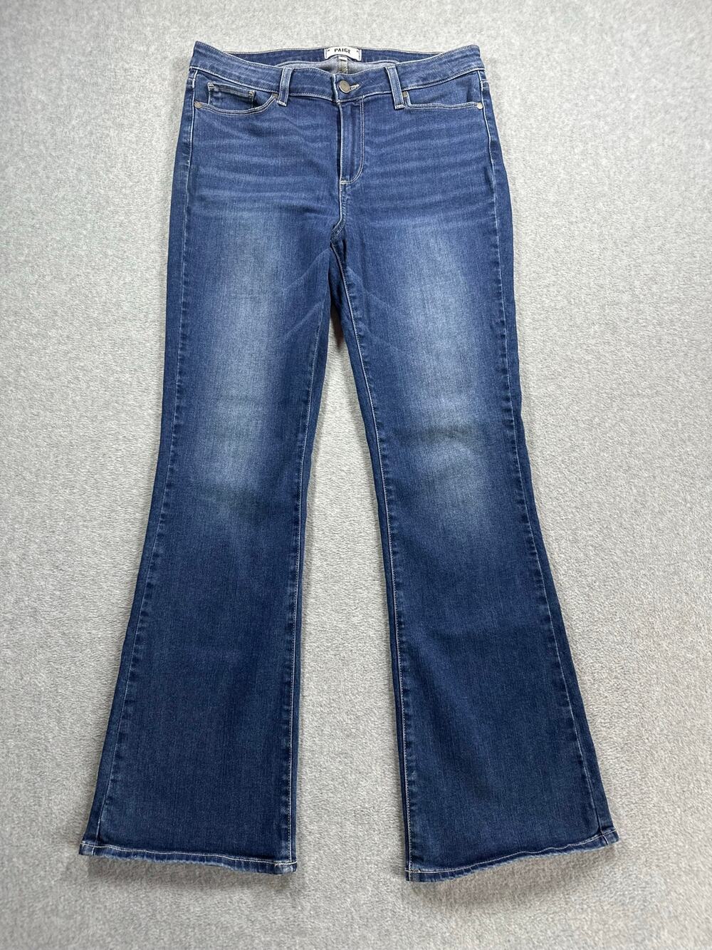Paige Skyline Jean Women Size 31 Blue Denim High-Rise Bootcut Leg Casual Zip Fly